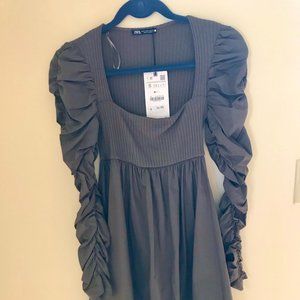 Zara Long Sleeve Ribbed Minidress